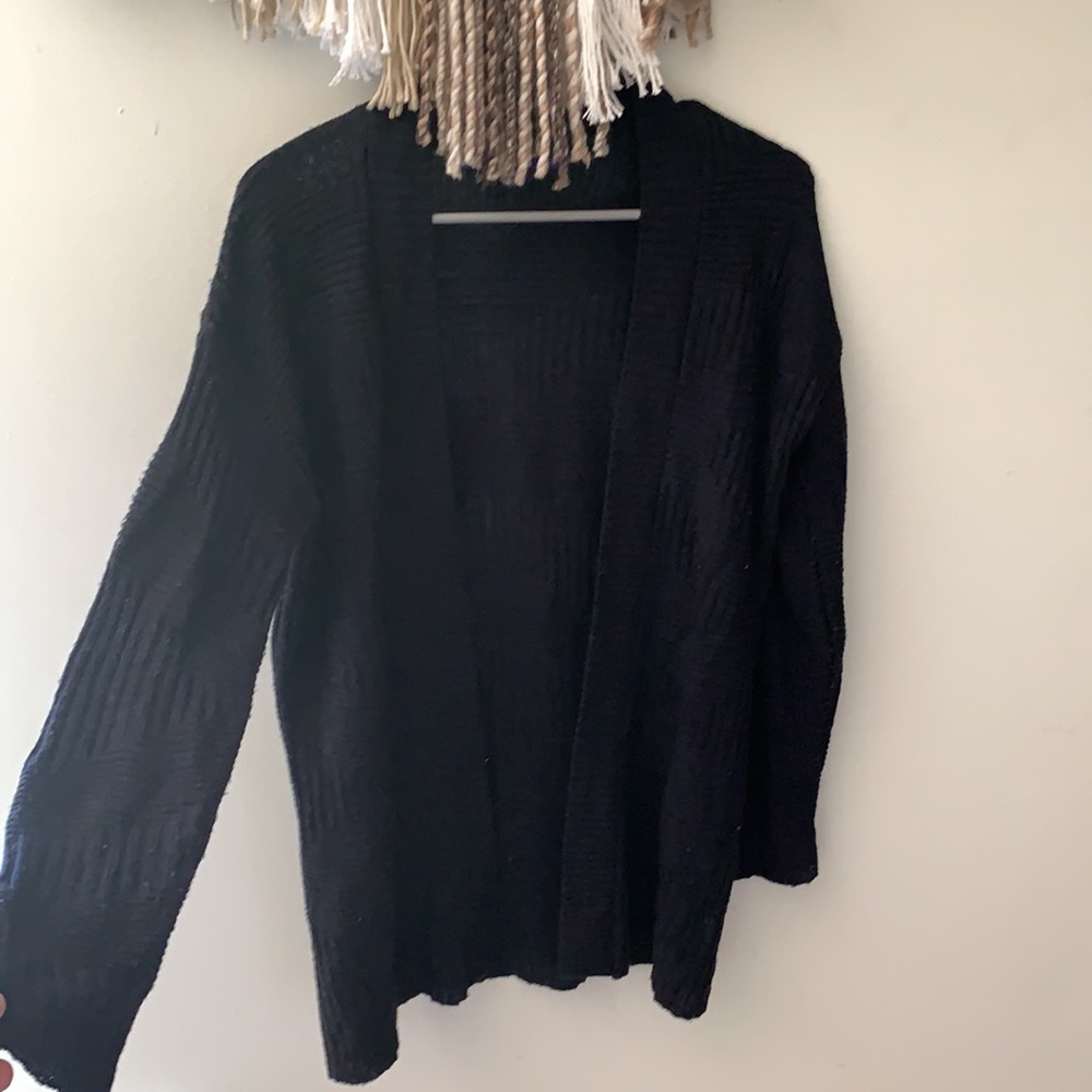 Apt. 9 Black Cardigan Sweater W/ Triangle Patterns